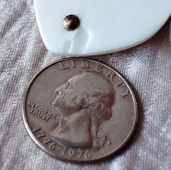 Carolee New York Mother of Pearl Faux Turquoise Seafoam Stones Pierced Earrings - Picture 13 of 13